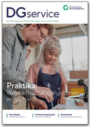 Titelseite des Magazins DGservice "Praktika"