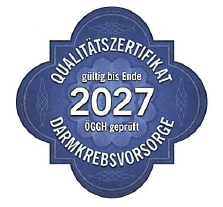 Qualit&auml;tszertifikat Darmkrebsvorsorge - g&uuml;ltig bis Ende 2023 (&Ouml;GGH gepr&uuml;ft)