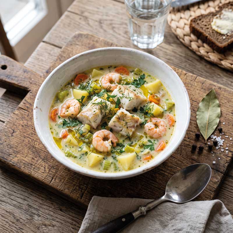 Mehr Informationen zum Thema: VorspeiseFisch&shy;suppe
